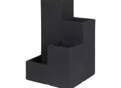 Jelenia Plast Pflanzkübel^Kubus Wendeltreppentopf 40X40Cm Anthrazit