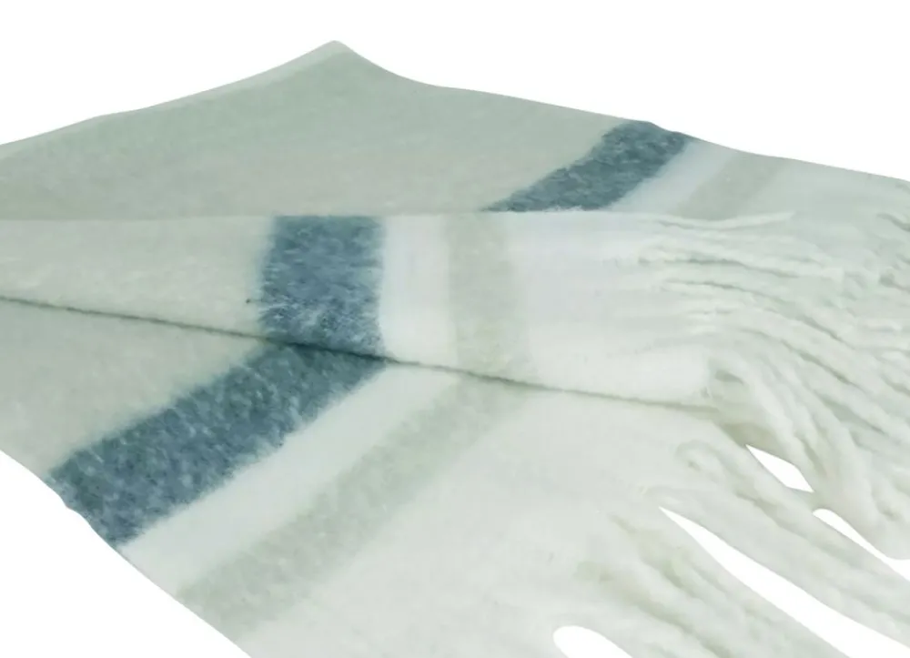 Home Collection Textilien, Decken Und Kissen^Kuscheldecke Mit Fransen 130X150Cm Graugrun