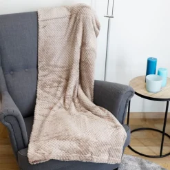 Pseudohersteller Textilien, Decken Und Kissen^Kuscheldecke Mit Waffelmuster 150X200Cm Taupe