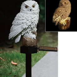 TP Leuchtdeko^Led Solar-Gartenfigur Eule