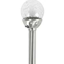 TP Lampen Und Leuchten^Led Solar-Gartenleuchte Mit Crackle-Glaskugel Kaltweis
