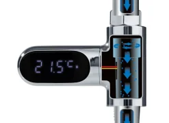 EASYmaxx Badutensilien^Led-Durchlauf-Thermometer Ca. 8,1X8,1X3Cm
