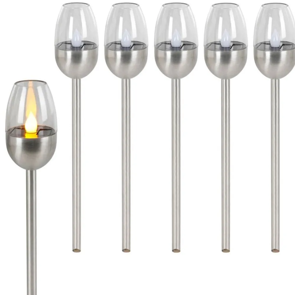 Pseudohersteller Lampen Und Leuchten^Led-Garten-Solarlicht 6X38,5Cm Warmweis