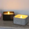 New Home Led-Kerzen^Led-Kerze Mit Zementoptik Und Flackerlicht 12X12X6,5Cm