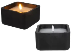 New Home Led-Kerzen^Led-Kerze Mit Zementoptik Und Flackerlicht 12X12X6,5Cm