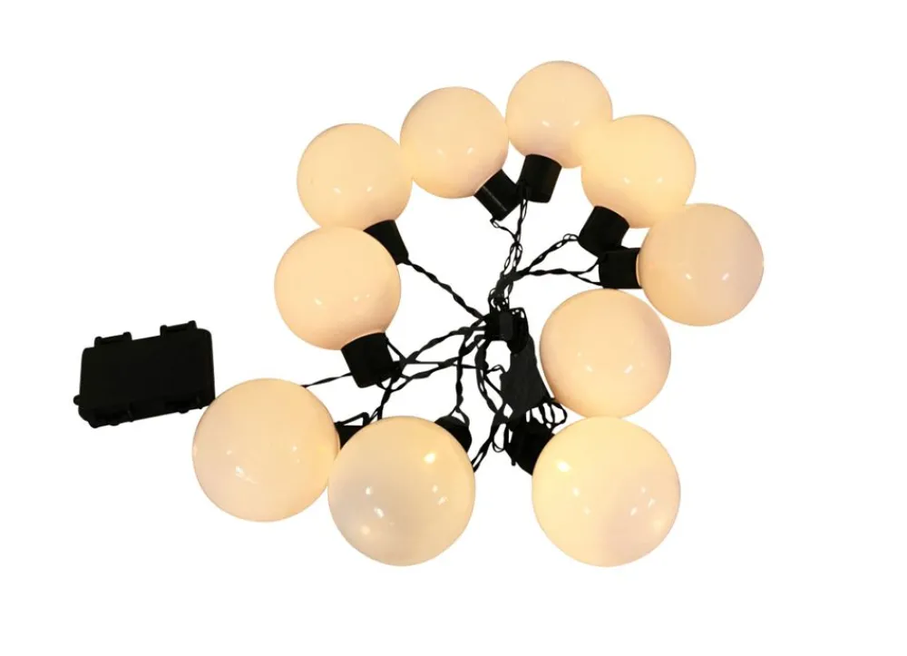 Koopmann Weihnachtslichterketten^Led-Kugel-Lichterkette Mit Timer 5M Warmweis