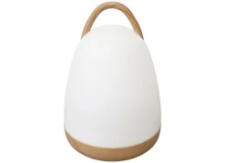 New Home Lampen Und Leuchten^Led-Lampe Mit Griff Und Boden In Holzoptik Outdoor/Indoor 18,5Cm Warmweis