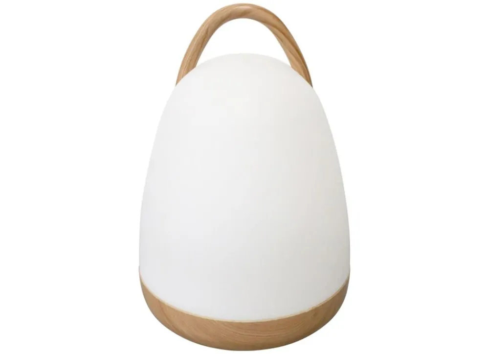 New Home Lampen Und Leuchten^Led-Lampe Mit Griff Und Boden In Holzoptik Outdoor/Indoor 18,5Cm Warmweis