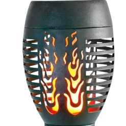 TP Leuchtdeko^Led-Solar-Gartenfackel 9X50Cm Warmweis