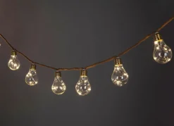 TP Lichterketten^Led-Solar-Lichterkette Gluhbirnendesign Am Seil 4,4M Warmweis