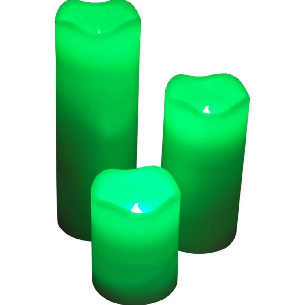 New Home Led-Kerzen^Led-Wachskerzen Mit Farbwechsler 3Er-Set