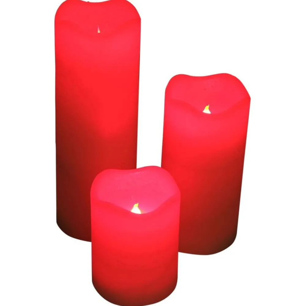 New Home Led-Kerzen^Led-Wachskerzen Mit Farbwechsler 3Er-Set