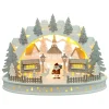 New Home Christmas Holzdeko^Led-Weihnachtslandschaft Aus Holz Mit Timer 42X13X28,5Cm Warmweis