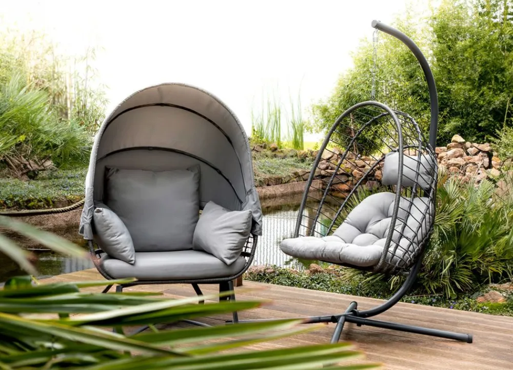 Sunny Moments Hängesessel^Lounge-Hängesessel Faltbar Anthrazit