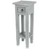 TP Beistelltische^Mahagoni-Beistelltisch 25X66X24,5Cm Grau