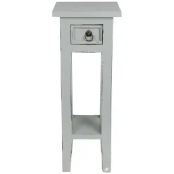 TP Beistelltische^Mahagoni-Beistelltisch 25X66X24,5Cm Grau