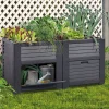 TP Hochbeete^Maxi-Hochbeet Mit 2 Pflanzfachern 150X75X78Cm Anthrazit
