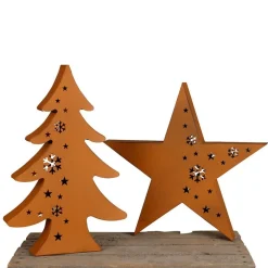 TP Gartenfiguren^Metall-Deko Tanne Im Cut-Out Design 40Cm