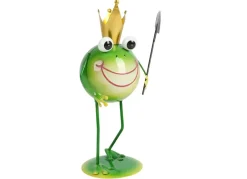 TP Gartenfiguren^Metallfrosch Stehend Mit Gartenwerkzeug 28,5Cm