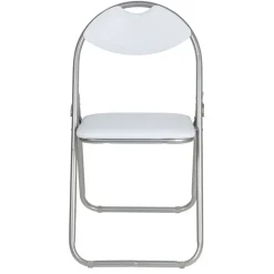 TP Sitzmöbel^Metall-Klappstuhl Mit Kunststoffpolster Silber/Weis