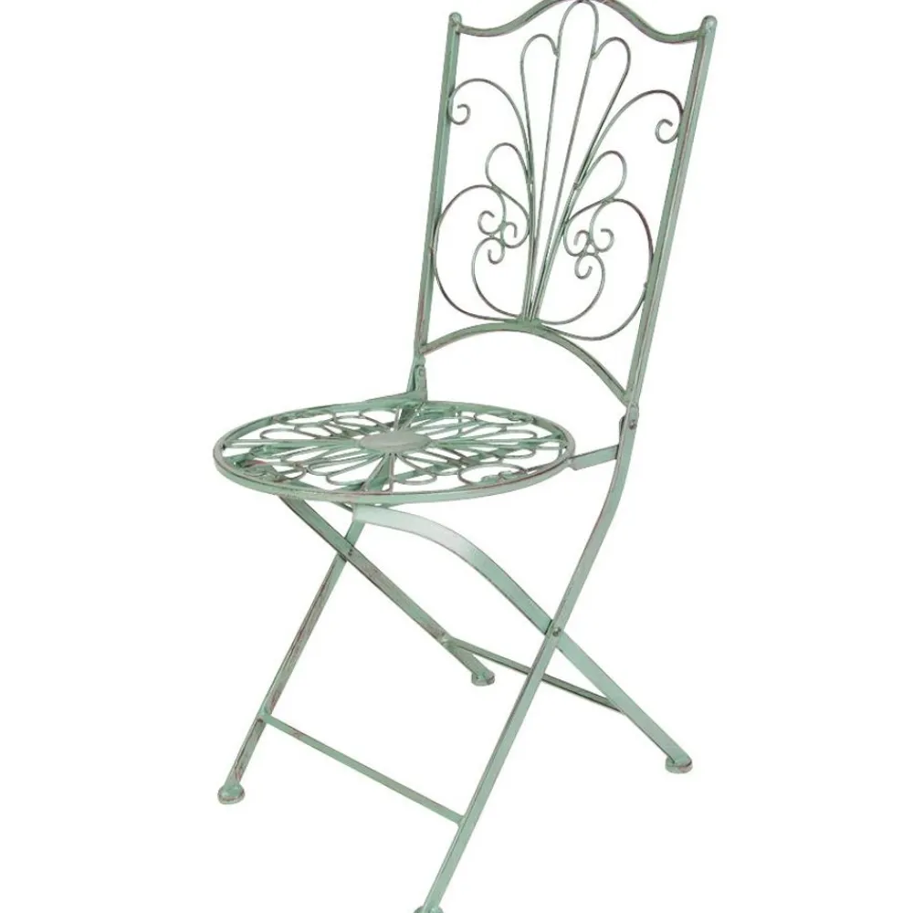 TP Gartenstühle^Metall-Klappstuhle Antik-Grun 2Er-Set