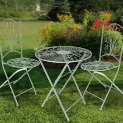 TP Gartenstühle^Metall-Klappstuhle Antik-Grun 2Er-Set