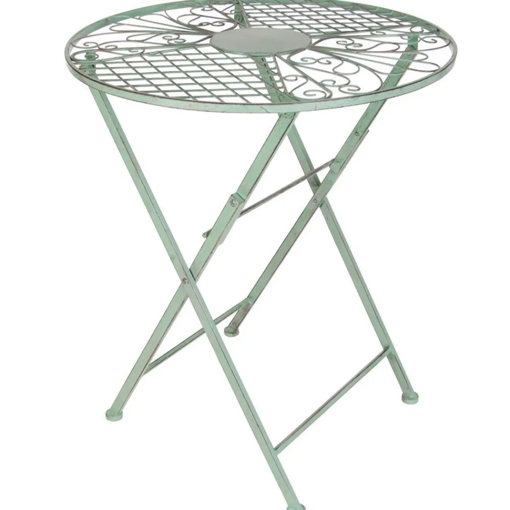 TP Gartentische^Metall-Klapptisch Antik-Grun