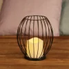 New Home Laternen Und Kerzenhalter^Metall-Laterne Mit Led-Kerze 18,5Cm
