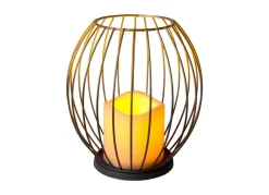 New Home Laternen Und Kerzenhalter^Metall-Laterne Mit Led-Kerze 18,5Cm