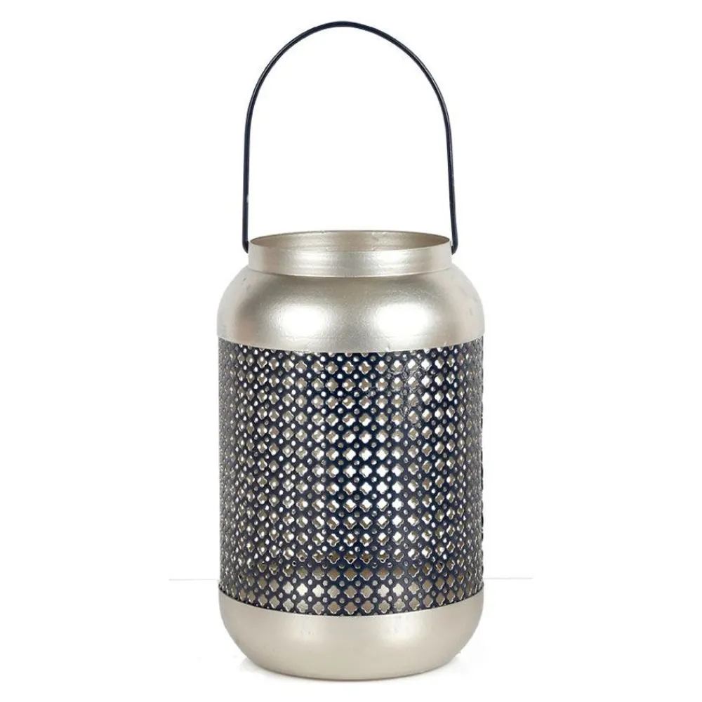 New Home Laternen Und Kerzenhalter^Metall-Laterne Oriental 14X22Cm Dunkelblau