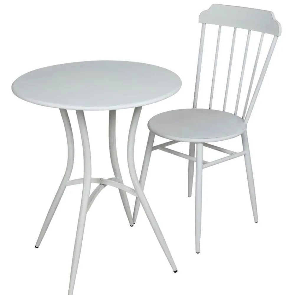 TP Gartenstühle^Metallstuhl Scandi 48X88X43Cm Antik-Weis