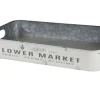 TP Bretter Und Tabletts^Metalltablett Flower Market Gr. L 49,5X29X8Cm Creme