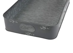 TP Bretter Und Tabletts^Metalltablett Flower Market Gr. L 49,5X29X8Cm Anthrazit