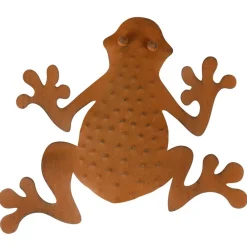 TP Gartenfiguren^Metall-Wanddeko Frosch Rusty 23,5X23Cm Rostbraun