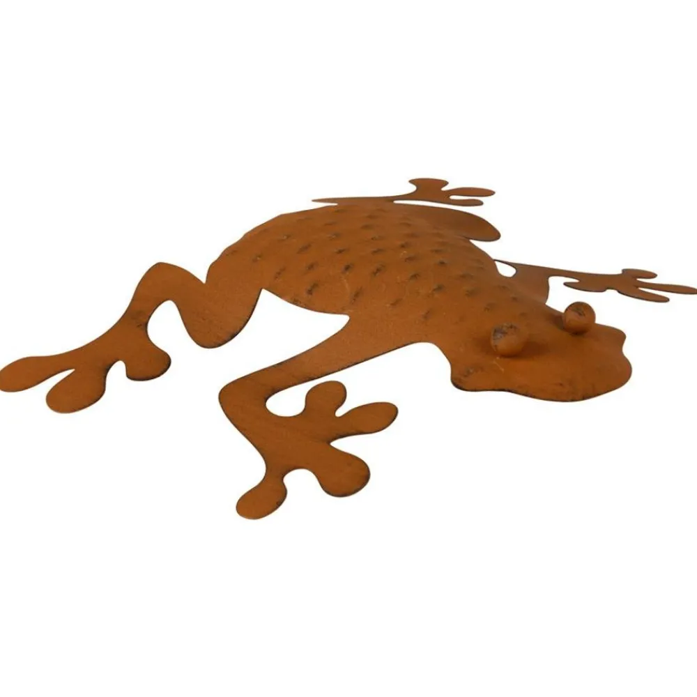 TP Gartenfiguren^Metall-Wanddeko Frosch Rusty 23,5X23Cm Rostbraun