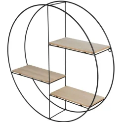 New Home Wohnmöbel^Metall-Wandregal Rund Boho-Style 45Cm