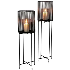 TP Laternen Und Kerzenhalter^Metall-Windlicht Mit Glaseinsatz 73Cm