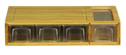 TP Bretter Und Tabletts^Multifunktions-Schneidebrett Aus Bambus Mit 4 Behaltern