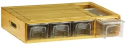 TP Bretter Und Tabletts^Multifunktions-Schneidebrett Aus Bambus Mit 4 Behaltern