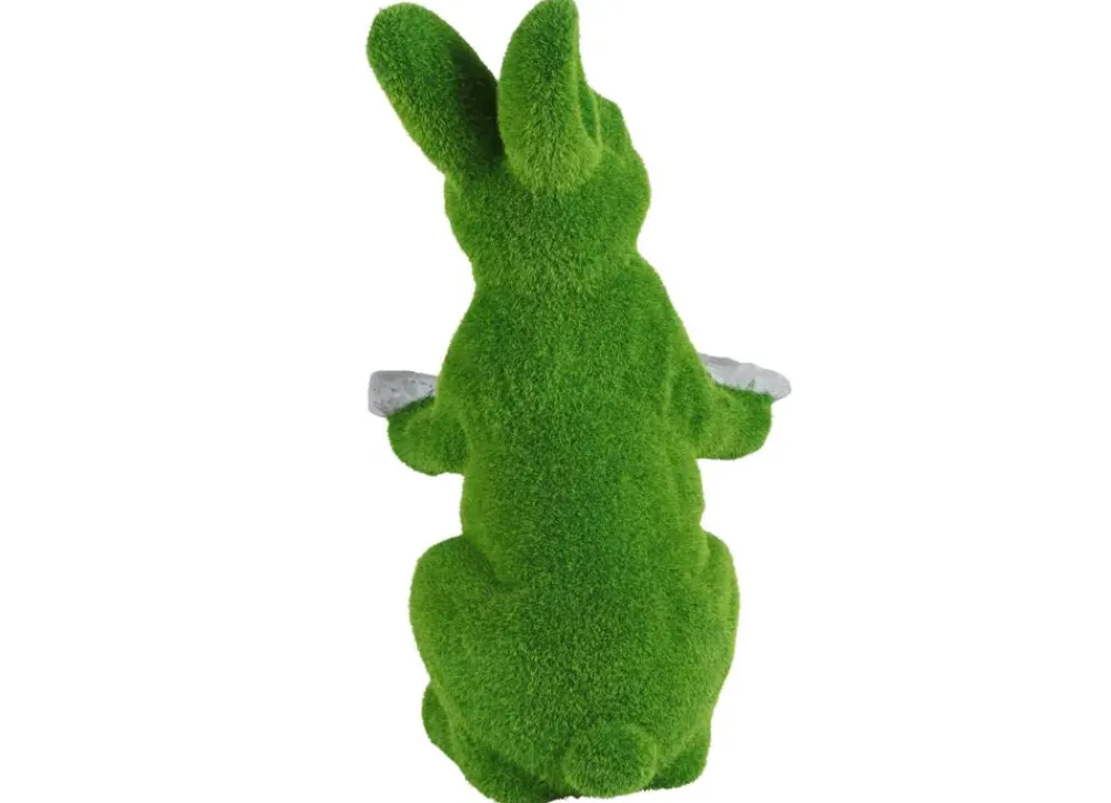 New Home Easter Gartenfiguren^Osterhase In Gras-Optik Mit Deko-Blatt