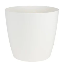 Pseudohersteller Pflanzkübel^Pflanztopf Ella Mit Rollen 34,5X31Cm Cremeweis/Matt