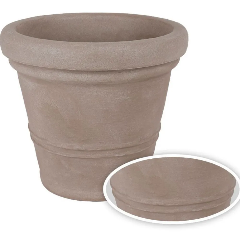 Jelenia Plast Pflanzkübel^Pflanztopf Siena 37X33Cm Sand