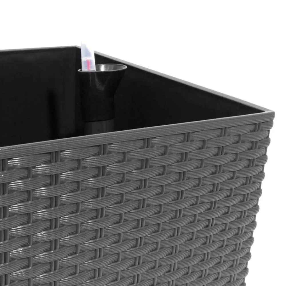 Prosperplast Hochbeete^Polyrattan-Blumenbank Mit Bewasserung 80X32Cm Anthrazit