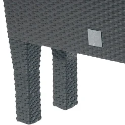 Prosperplast Hochbeete^Polyrattan-Blumenbank Mit Bewasserung 80X32Cm Anthrazit