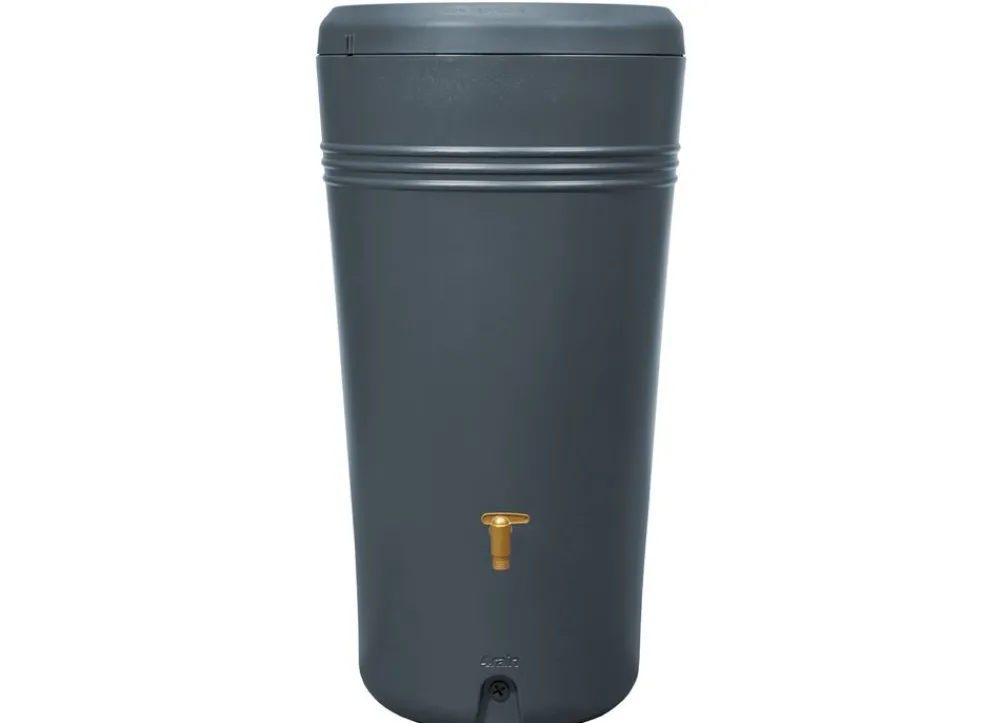 4rain Regentonnen^ Azura 2In1 Regenspeicher 230L Mit Pflanzschale Graphitgrau