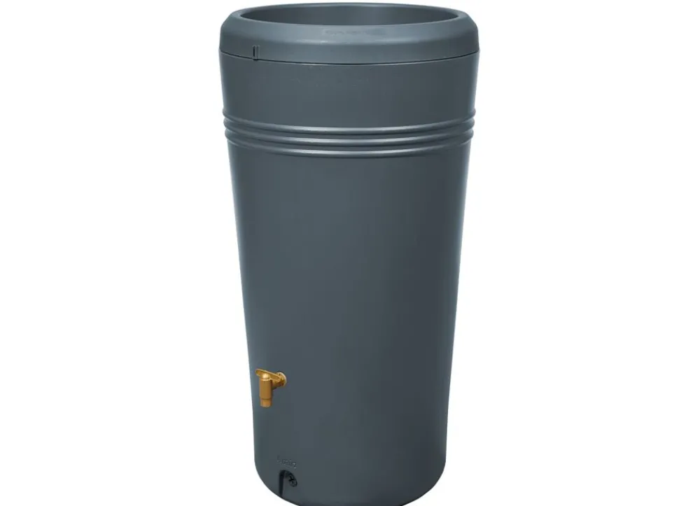 4rain Regentonnen^ Azura 2In1 Regenspeicher 230L Mit Pflanzschale Graphitgrau
