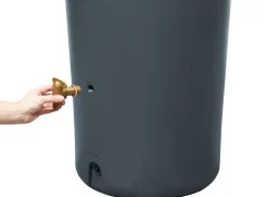 4rain Regentonnen^ Azura 2In1 Regenspeicher 230L Mit Pflanzschale Graphitgrau