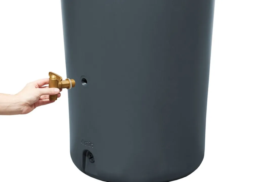4rain Regentonnen^ Azura 2In1 Regenspeicher 230L Mit Pflanzschale Graphitgrau