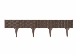 Prosperplast Beeteinfassung^Rasenkante Ibra Border Rattanoptik 3,9M Braun