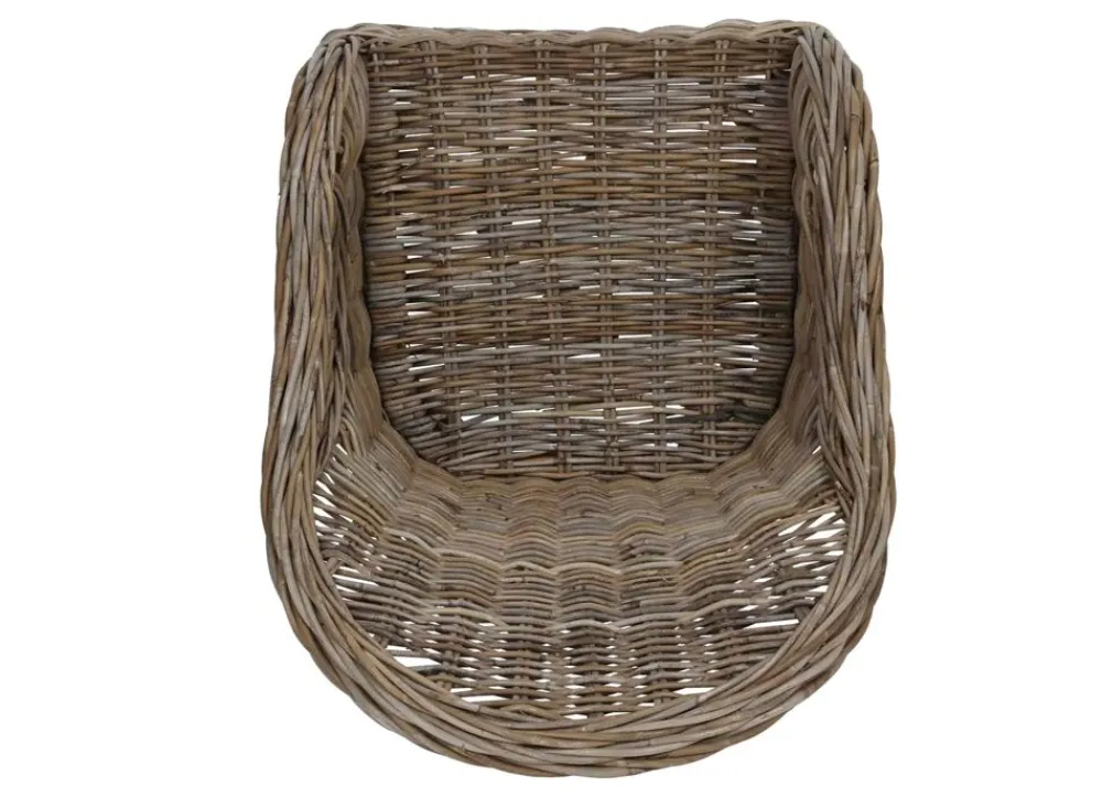 TP Sitzmöbel^Rattansessel Athena Mit Sitzkissen 4Er-Set Natural-Grey